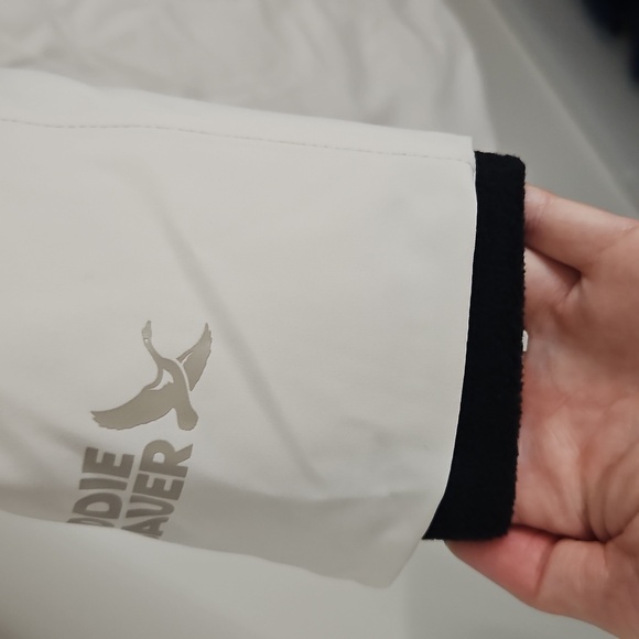 NEW! Eddie Bauer Cream Down Parka Coat Size L - Picture 7 of 15